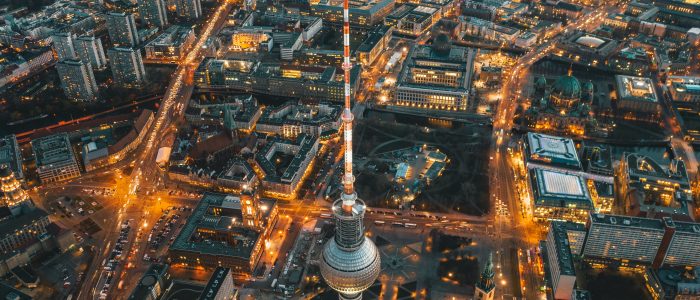 Berlin bei Nacht mit dem Berliner Fernsehturm